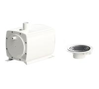 SFA - Sanifloor+ 2 - Pompe Relevage Et Bonde - Pour Sol Souple - Pour Douche Italienne - Sans Fil - Haut Débit - Pompe : 29,5 x 17,8 x 29,8 cm - Bonde : Ø21 x 23,7 x 6,8 cm - 400W - Made In France