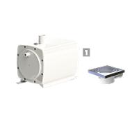 SFA SaniFloor système de relevage des eaux usées 0050P pour carrelage, hauteur totale 68 mm, blanc