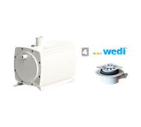 SFA SaniFloor système de relevage des eaux usées 0055P pour receveur de douche à carreler, hauteur totale 60 mm, blanc