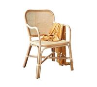 SFANIIX Chaise de Bureau Balcon Petite Table et Chaises Chaise en Rotin Véritable à Dossier Simple sous Ménage Thé