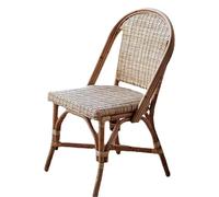 SFANIIX Chaise de Bureau Chaise de Salle à Manger en rotin Japonais, Chaise Salon, Loisirs Domestique, Dossier Simple, tissée la Main