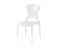 SFANIIX Chaise de Bureau Chaise de Salle à Manger Transparente Nordique, Dossier en Plastique créatif, empilable, for café, négociation