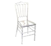 SFANIIX Chaise de Bureau Chaise Transparente en Cristal et Bambou Napoléon for Banquet de Mariage Plein air