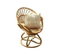SFANIIX Chaise de Bureau Fauteuil de Salon en rotin, Fauteuil Loisirs, inclinable scandinave Simple, Balcon Paresseux