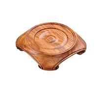 SFANIIX Support sur Pied Plante Bonsai Ronde décoration en Bois Vase Miniature piédestal ménage Socle STATEDHA Statue de Bouddha for la d'intérieur(M)