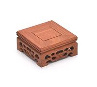 SFANIIX Support sur Pied Support de Plantes Forme carrée Théière en Bois Base Vase Bas Bouddha Statue décoration for la(L)