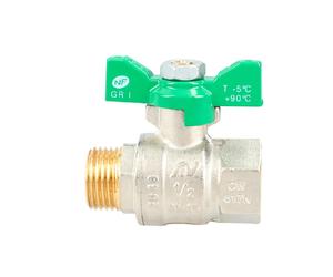 SFERACO 569004 - Vanne 1/2" Laiton chromé Poignée verte
