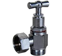 Robinet d'arrêt équerre laiton OU chromé - Diamètre : 3/8'' - Chromé Sanitaire-distributi Gris G