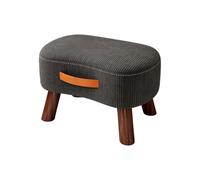 SFJATTA Banc Ottoman rembourré Cloud - Banc de Bout de lit en Velours côtelé Doux avec poignée en Cuir Portable - Repose-Pieds aux Angles arrondis pour Chambre, Salon et entrée(Nero)