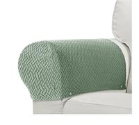 SFOIKVG Housse De Canapé 2pcs/Set Jacquard Armrest Chair Covers Solid Color Sample Dust-Proof Sofa Arm Universal Cover for Living Room Home Decor pour Accoudoirs de Canapé(A6 Green)