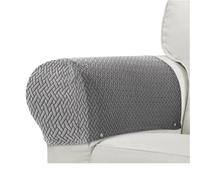 SFOIKVG Housse De Canapé 2pcs/Set Jacquard Armrest Chair Covers Solid Color Sample Dust-Proof Sofa Arm Universal Cover for Living Room Home Decor pour Accoudoirs de Canapé(A3 Light Grey)