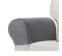 SFOIKVG Housse De Canapé 2pcs/Set Jacquard Armrest Chair Covers Solid Color Sample Dust-Proof Sofa Arm Universal Cover for Living Room Home Decor pour Accoudoirs de Canapé(A7 Light Grey)