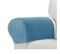 SFOIKVG Housse De Canapé 2pcs/Set Jacquard Armrest Chair Covers Solid Color Sample Dust-Proof Sofa Arm Universal Cover for Living Room Home Decor pour Accoudoirs de Canapé(A8 Blue)