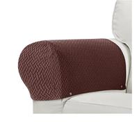 SFOIKVG Housse De Canapé 2pcs/Set Jacquard Armrest Chair Covers Solid Color Sample Dust-Proof Sofa Arm Universal Cover for Living Room Home Decor pour Accoudoirs de Canapé(A5 Dark Coffee)
