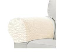 SFOIKVG Housse De Canapé 2pcs/Set Jacquard Armrest Chair Covers Solid Color Sample Dust-Proof Sofa Arm Universal Cover for Living Room Home Decor pour Accoudoirs de Canapé(A1 Beige)