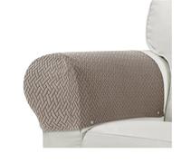 SFOIKVG Housse De Canapé 2pcs/Set Jacquard Armrest Chair Covers Solid Color Sample Dust-Proof Sofa Arm Universal Cover for Living Room Home Decor pour Accoudoirs de Canapé(A2 Khaki)