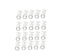 SFOIKVG Rouleau pour Rail De Rideaux Poulie de Piste Rideau Blanche, glissière silencieuse, Crochet en Douceur, Rouleau Planeur Plastique for Salle Bains, 60 pièces pour Fenêtres et Douches