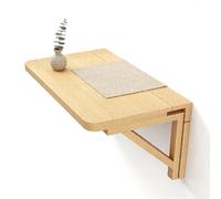 SFUSCWRB Petit Bureau Mural Pliable en Bois, étagère Flottante pour Salle de Bain, Bureau, Cuisine, Salle de Bain, Mur(80cm/31.49in*40cm/15.74in)