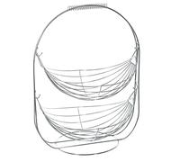 SG Secret de Gourmet Corbeille à fruits Double - H. 45 cm - Argent