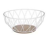 SG Secret de Gourmet Corbeille à fruits Losange – métal filaire 28 cm Blanc