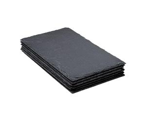 SG Secret de Gourmet Lot de 6 assiettes en ardoise 18 x 30 cm