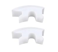 SG Store 2 Bagues D'amortissement Carrées pour Siège de Toilette Couvercle Décoratif Compatible avec Duravit OE 1004910000 16,7 X 10,4 Mm Fixations pour Siège de Toilette Blanc