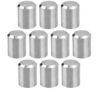SG Store Lot de 10 Embouts de Rampe d'escalier en Acier Inoxydable 304 Embouts de Rampe d'escalier Ronds Pièce de Rechange Diamètre Extérieur 12mm Diamètre Intérieur 10mm Longueur 15mm