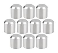 SG Store Lot de 10pcs Embouts de Rampe d'escalier en Acier Inoxydable 304 Embouts de Rampe d'escalier Ronds Pièce de Rechange Diamètre Extérieur 15mm Diamètre Intérieur 12mm Longueur 15mm