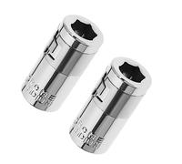 SG Store Lot de 2 convertisseurs hexagonaux de 1/4" à 1/4" - Entraînement carré de 1/4" vers 1/4"