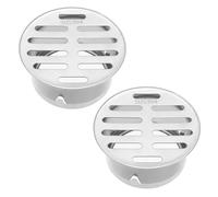SG Store Lot de 2 drains de sol de 75 mm en acier inoxydable pour tuyaux d'évacuation extérieurs, toits, cuisines, salles de bains, garages, convient pour tuyau de 75 mm de diamètre