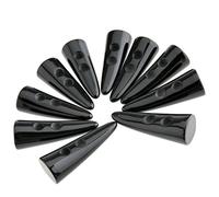 SGerste Lot de 10 Boutons à Bascule Imitation Corne Noire 50 mm pour Manteau, Veste, Blazer