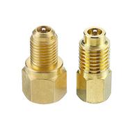 SGerste Lot de 2 adaptateurs en laiton pour pompe à vide de réservoir de récupération 1/4" à 1/2" R134A vers R12 pour climatisation