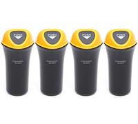 SGerste Lot de 4 poubelles pour voiture avec crochet Jaune