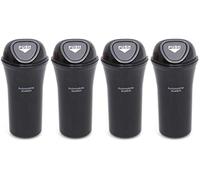 SGerste Lot de 4 poubelles pour voiture avec crochet Noir