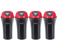 SGerste Lot de 4 poubelles pour voiture avec crochet Rouge