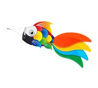 SGftre Manche à air décorative robuste de 101,6 cm pour terrasse, jardin et tonnelle, parfaite pour Pâques, la Saint-Valentin et le jour de l'indépendance (manche à air en forme de poisson, coloré)