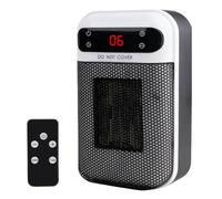 SGZIOO Mini radiateur soufflant, avec télécommande, 500 W, économie d'énergie, prise de courant avec minuterie de 12 h, protection contre la surchauffe, prises de chauffage pour salle de bain, chambre