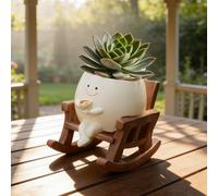 SGZIOO Pot de Fleur Balançoire, Cache-Pots de Fleurs Avec trou de drainage, pour Pot Plante Intérieur, Pot de Fleurs Mignon avec Motif Smiley avec Visage à Bascule Vase Visage, pour Plant-ES Succulent