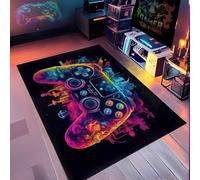 SGZIOO Tapis de Jeu pour Chambre de Garçon, 80 x 120 cm Tapis Gamer, Tapis Coloré pour Chambre de Garçons pour Salle de Jeu Salle de Jeux Décoration Maison, Contrôleur Imprimé, Lavable, Caoutchouc