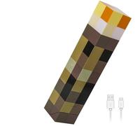 SGZIOO Veilleuse murale en forme de torche - 4 couleurs - 28 cm - Rechargeable par USB - Lampe de chevet - Lampe murale LED - Lampe de chevet pour enfants - Cadeau de cosplay