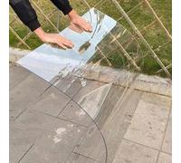 Sh000ad Feuille de Polycarbonate Transparent,Panneaux de Toiture de 1mm Épaisseur,Plaque Plastique Anti-Pluie Isolant pour Exterieur Serre Jardin Abris Terrasse,Facile À Découper (0.8m x 3m)