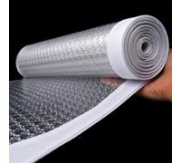 Sh000ad Kit D'isolation de Fenêtre pour L'hiver,Rideau Isolant Autocollant,Bloque le Froid ou Chaleur,Film Fenetre Isolant en Plastique,pour Intérieur Extérieur,Personnalisable (65cm x 65cm)