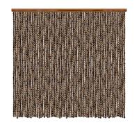 Sh000ad Rideaux en Perles de Bois Naturel,Rideau Porte en Bambou Suspendu,Panneau Séparateurs Décoratifs Rétro,Rideaux D'entrée Anti Mouches,Personnalisé,Largeur x Hauteur (95cm x 230cm(95 brins))
