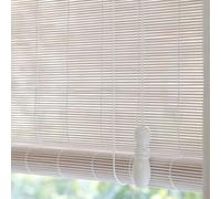 Sh000ad Store Enrouleur Bambou Blanc Pare-Vue Occultant Tamisant Pare-Soleil,Rideau Bambou Naturel,Store Bateau en Bambou,pour Fenêtres/Portes,Personnalisée,Largeur x Hauteur (60cm x 100cm)