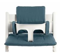 Shabany® Coussin d'assise pour chaise haute 100 % coton bio - Housse de siège classique - 2 pièces - Convient pour chaise haute Stokke Tripp Trapp - Lavable en machine - Fixation facile
