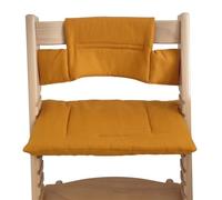 Shabany® Coussin d'assise pour chaise haute 100 % coton bio - Housse de siège classique - 2 pièces - Convient pour chaise haute Stokke Tripp Trapp - Lavable en machine - Fixation facile (aime)