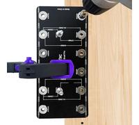 Shackcom Gabarit de Perçage Entraxe 32mm 2 en 1 de 5/6mm Alu pour Étagère | Guide de Perçage en Aluminium Robuste Précision Parfaite pour Charnières Chevilles Goupille DIY Outils Bricolage Noir