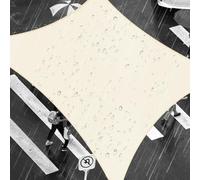 Shade&Beyond Voile d'Ombrage Imperméable rectangulaire 2x7m, Toile Polyester 180g/m² Haute Densité, Protection UV98%, Kit de Fixation Inclus pour Jardin, Terrasse, Balcon et Pergola-Crème