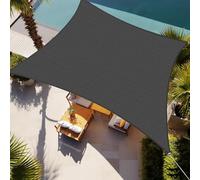 Shade&Beyond Voile d'ombrage Rectangulaire, 3x7.6m HDPE Respirant avec Protection UV (UPF 50+), Toile Ombrage Exterieur pour Patio Jardin Terrasse, Gris foncé