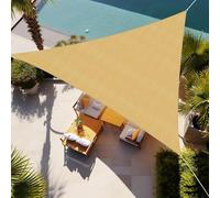 Shade&Beyond Voile d'ombrage Triangulaire, 2.4x2.4x3m HDPE Respirant avec Protection UV (UPF 50+), Toile Ombrage Exterieur pour Patio Jardin Terrasse, Sable